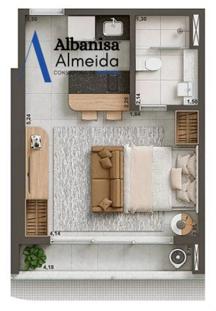 Apartamento, 1 quarto, 28 m² - Foto 1