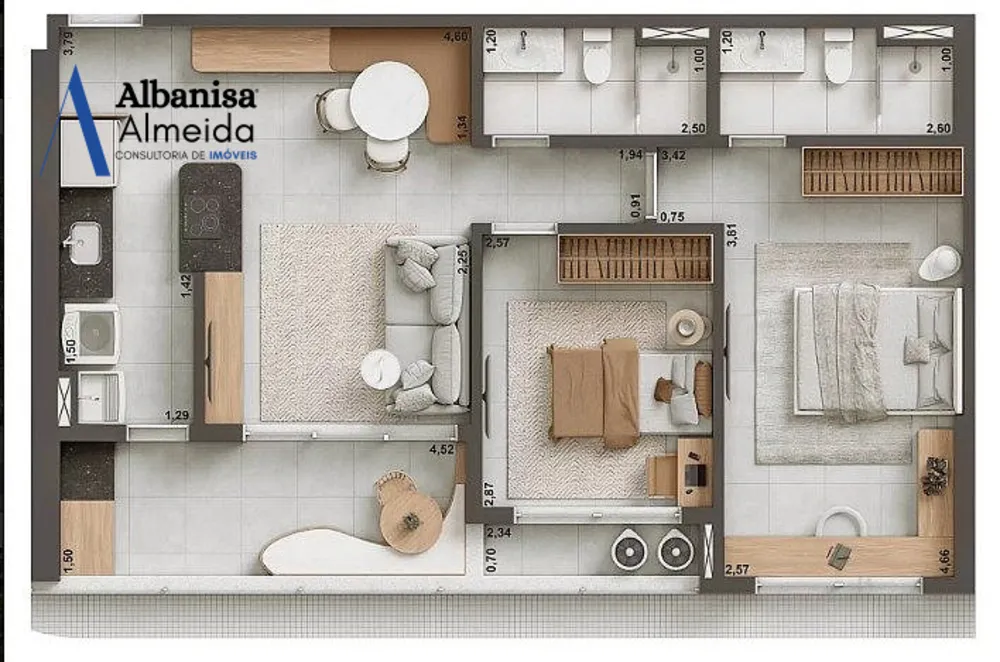 Apartamento, 1 quarto, 28 m² - Foto 2