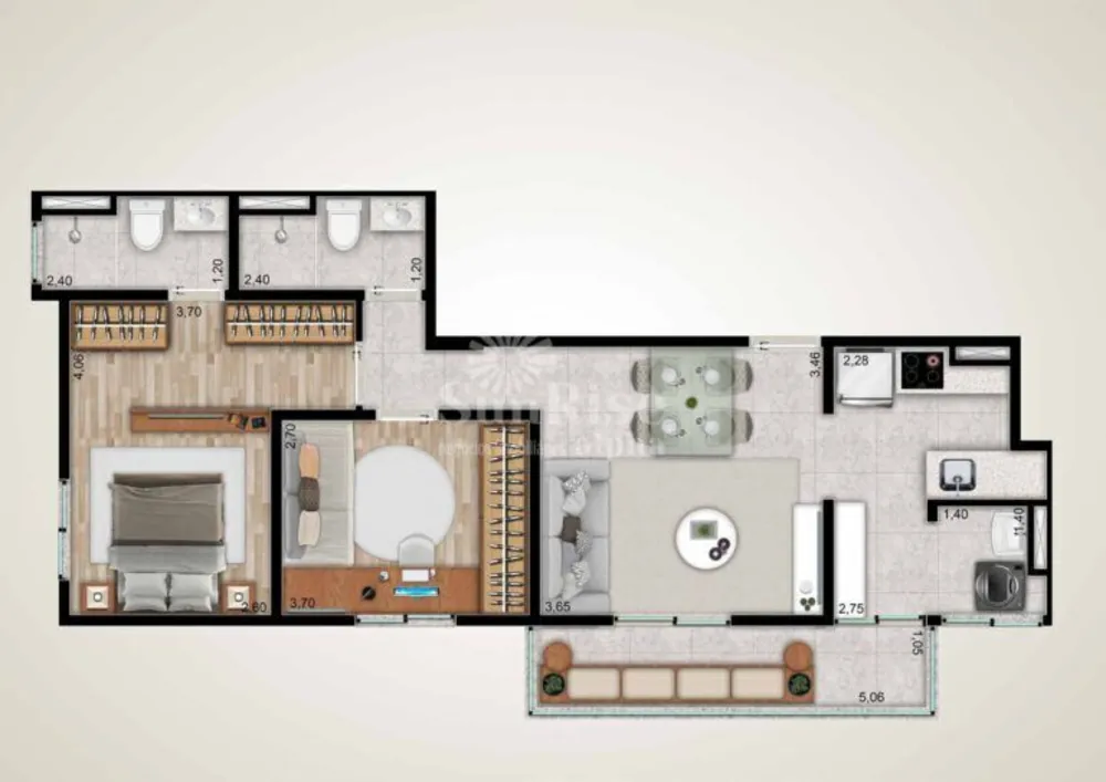 Apartamento, 1 quarto, 40 m² - Foto 12