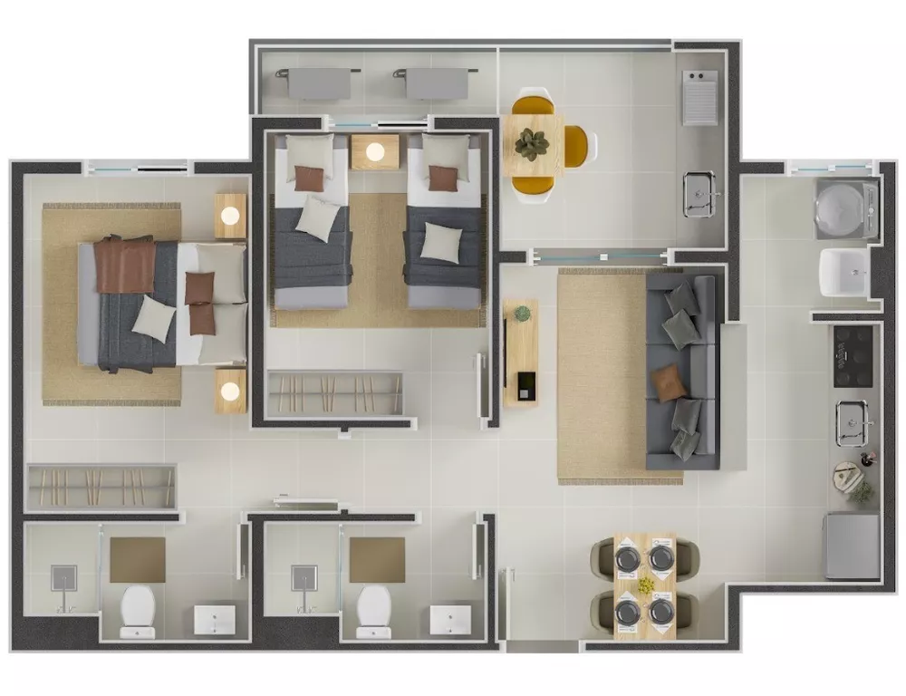 Apartamento, 2 quartos - Foto 4