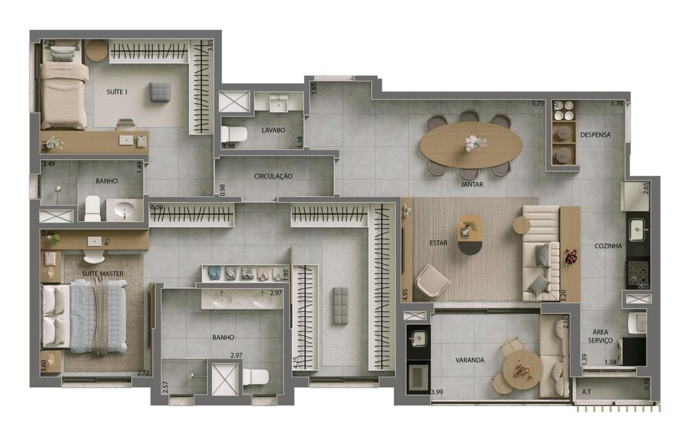 Apartamento à venda com 3 quartos - Foto 3