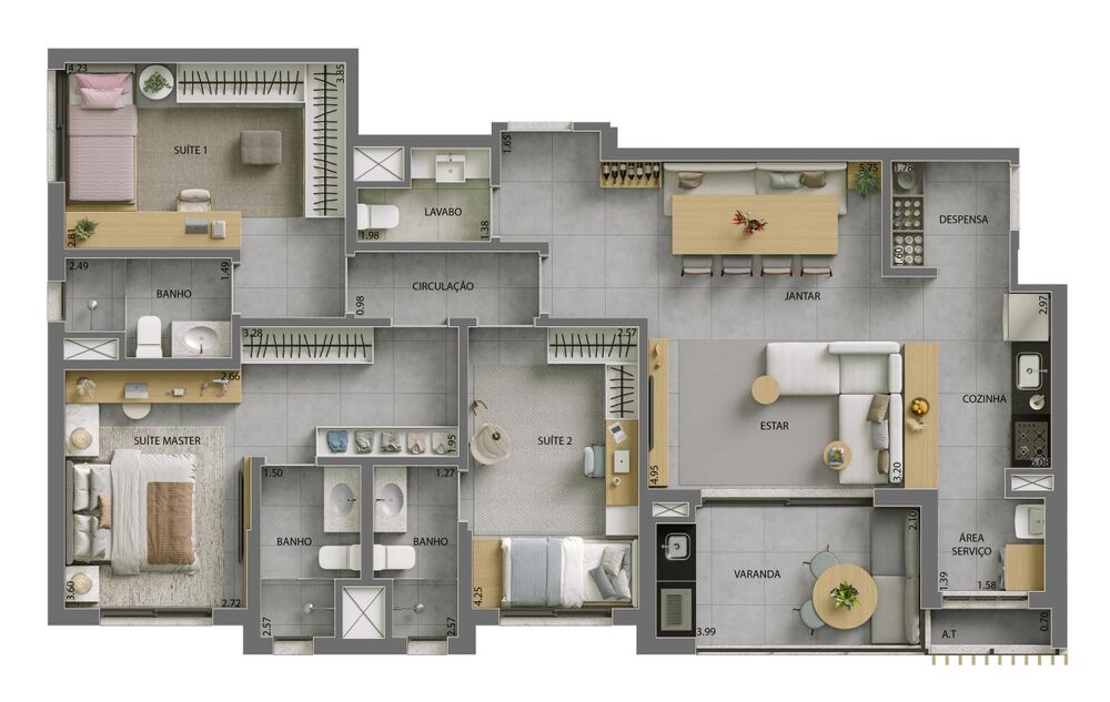 Apartamento à venda com 3 quartos - Foto 2