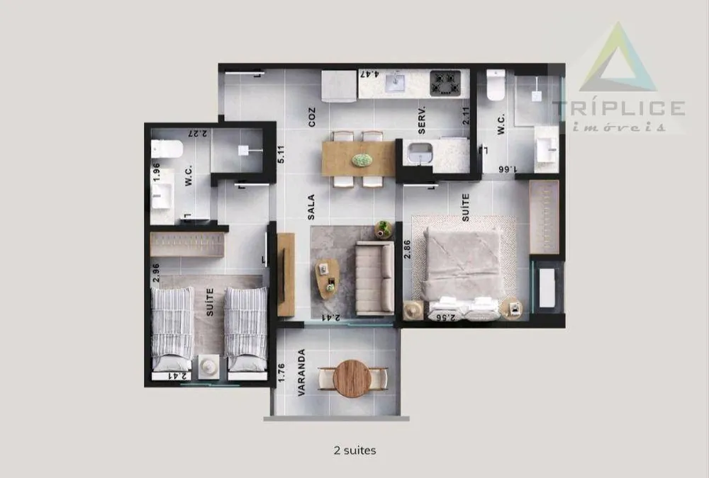 Apartamento, 2 quartos, 50 m² - Foto 6