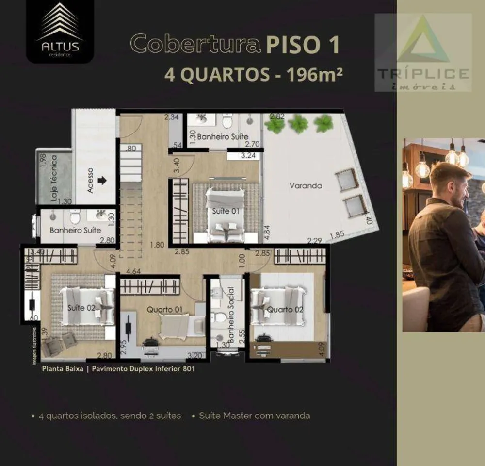 Cobertura, 3 quartos, 151 m² - Foto 12
