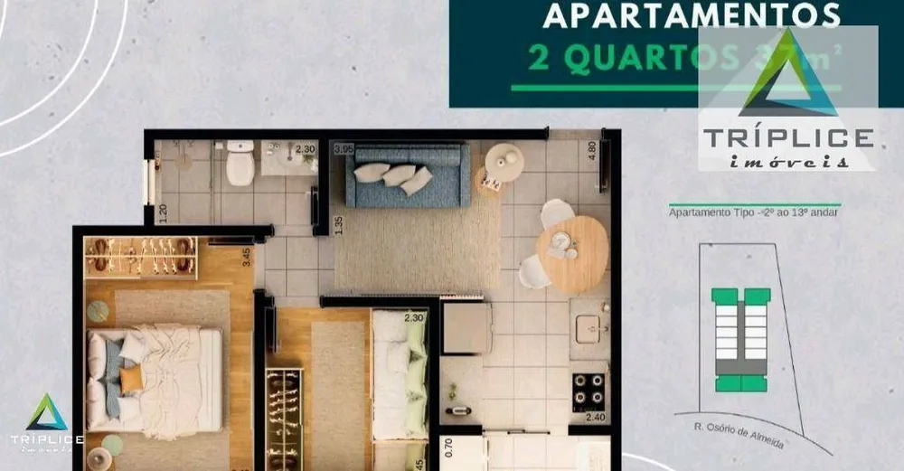 Apartamento, 2 quartos, 37 m² - Foto 13