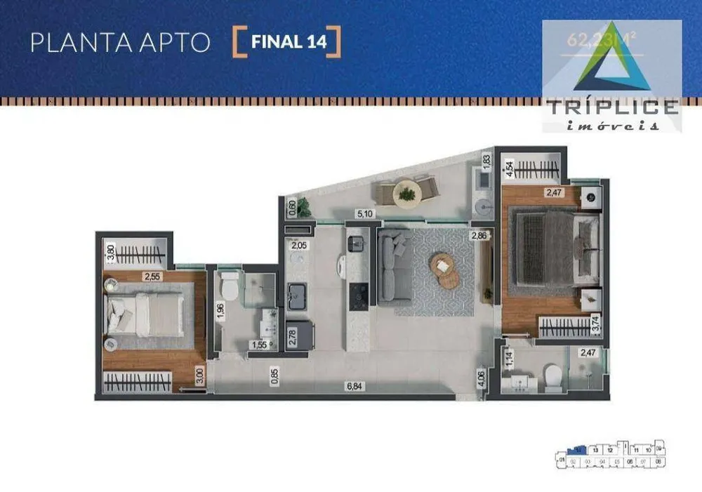 Apartamento, 2 quartos, 61 m² - Foto 18