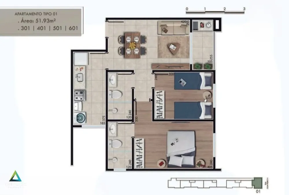 Apartamento, 2 quartos, 54 m² - Foto 10