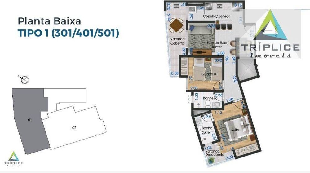 Apartamento, 2 quartos, 67 m² - Foto 1