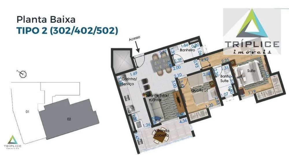 Apartamento, 2 quartos, 67 m² - Foto 2