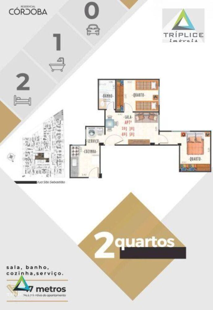 Apartamento à venda com 2 quartos, 54m² - Foto 6