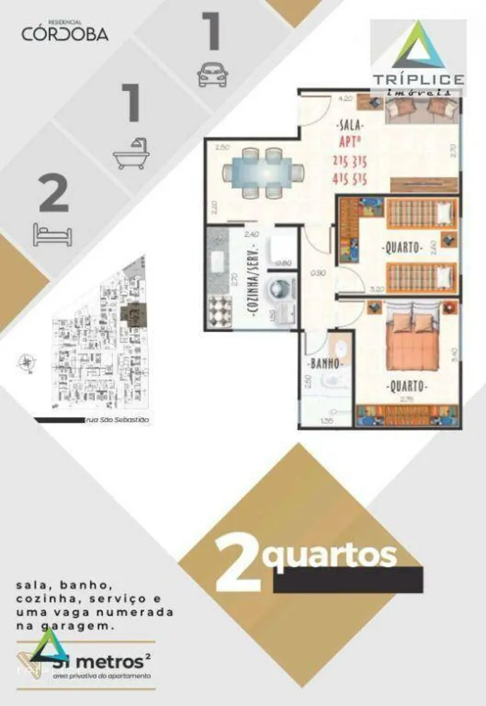 Apartamento, 2 quartos, 54 m² - Foto 9