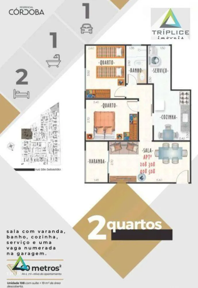 Apartamento, 2 quartos, 54 m² - Foto 13