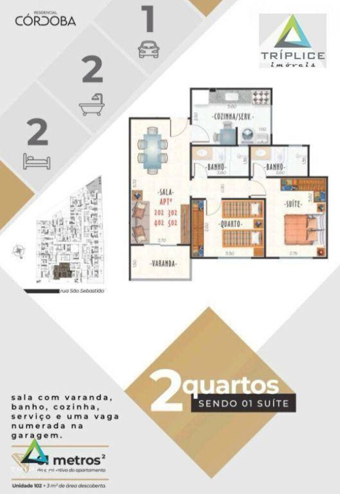 Apartamento à venda com 2 quartos, 54m² - Foto 7