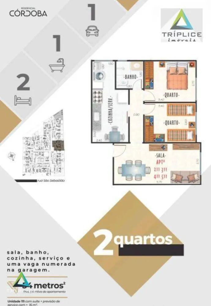 Apartamento, 2 quartos, 54 m² - Foto 12
