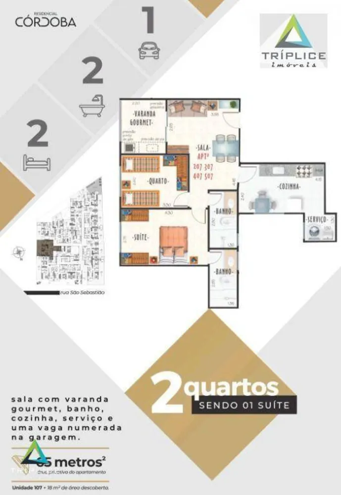 Apartamento, 2 quartos, 54 m² - Foto 14