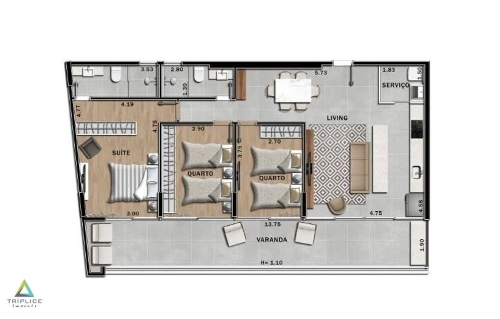 Cobertura, 3 quartos, 208 m² - Foto 7