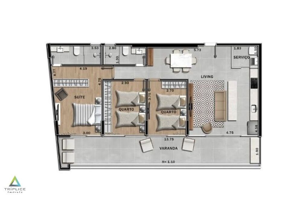 Cobertura, 3 quartos, 208 m² - Foto 8