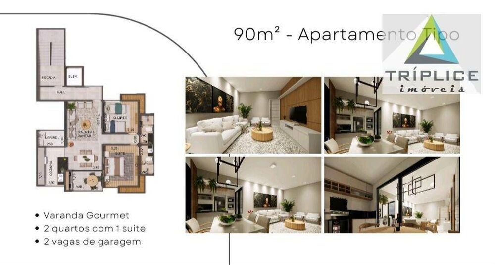 Apartamento, 2 quartos, 90 m² - Foto 1