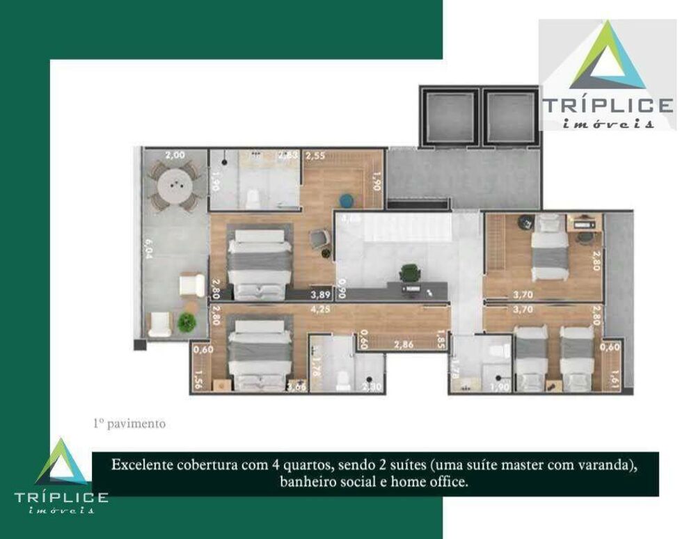 Cobertura, 4 quartos, 260 m² - Foto 2