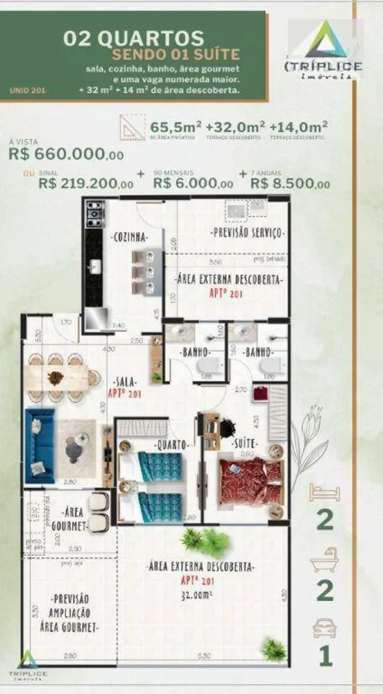 Apartamento, 2 quartos, 123 m² - Foto 6
