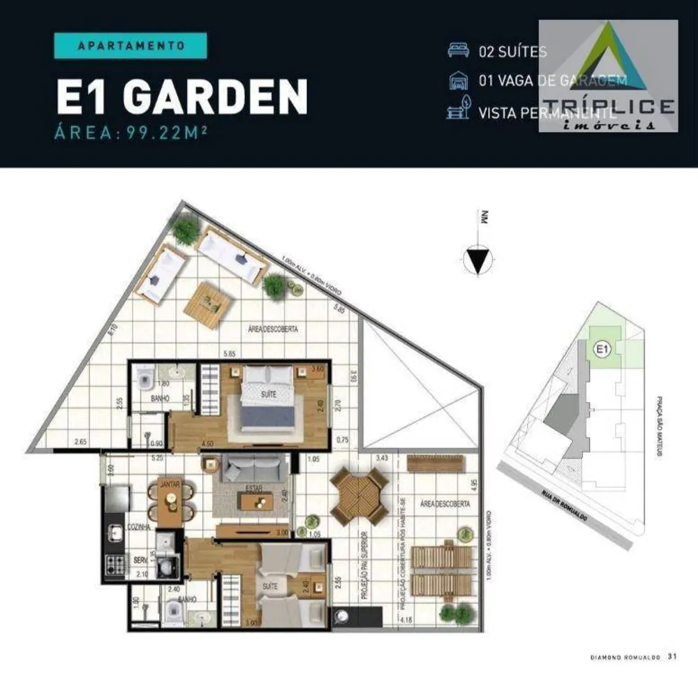 Apartamento, 2 quartos, 99 m² - Foto 1
