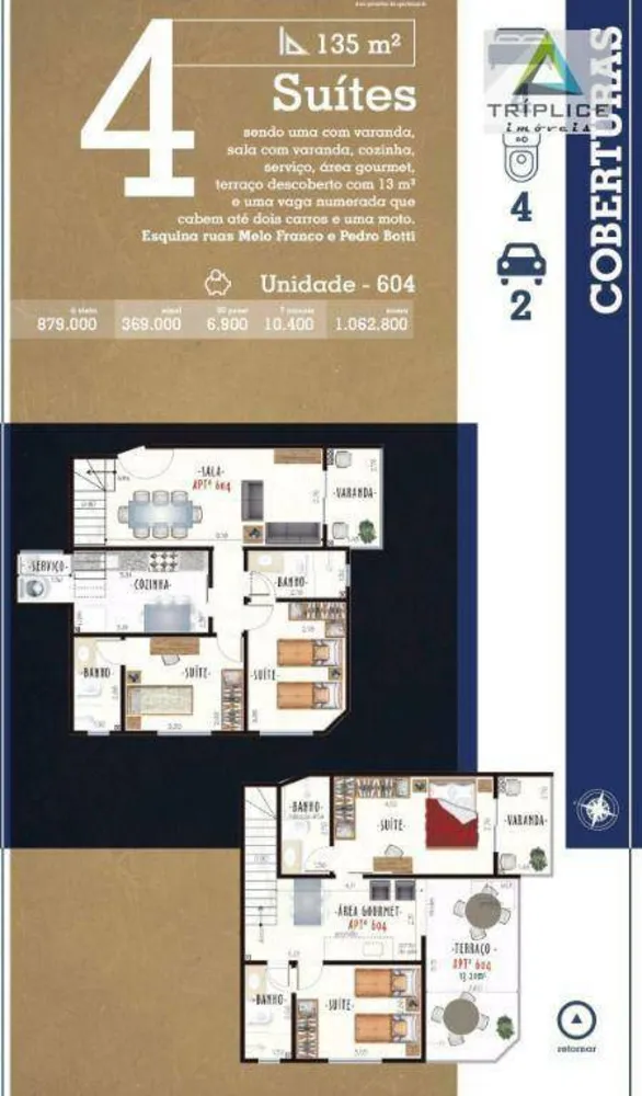 Cobertura, 3 quartos, 138 m² - Foto 21