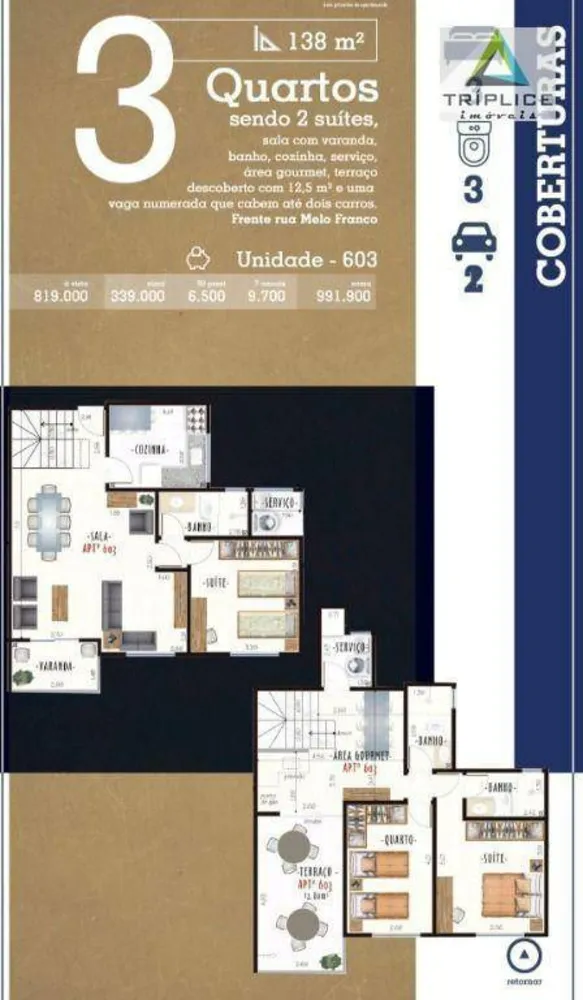 Cobertura, 3 quartos, 138 m² - Foto 19