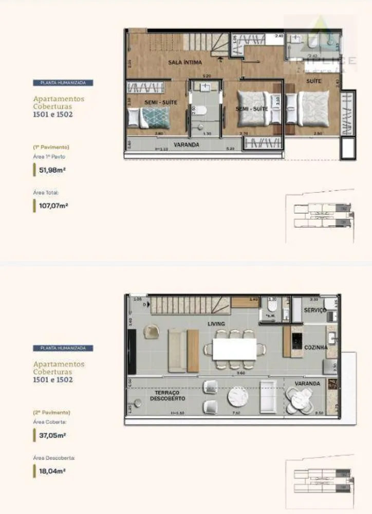 Cobertura, 2 quartos, 107 m² - Foto 1