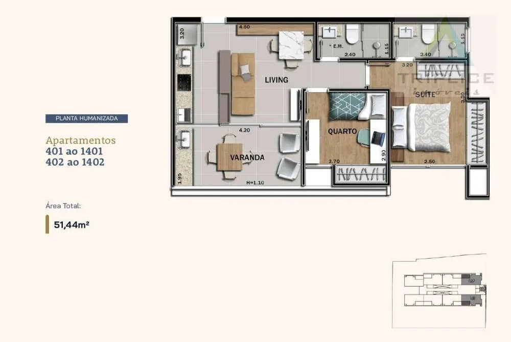 Cobertura, 2 quartos, 107 m² - Foto 8