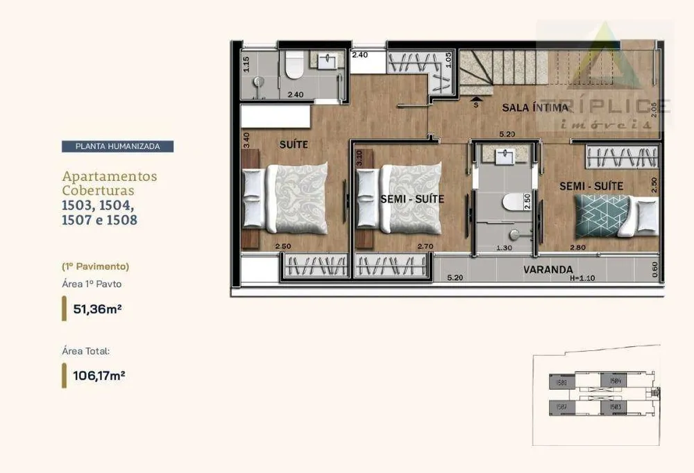 Cobertura, 2 quartos, 107 m² - Foto 13