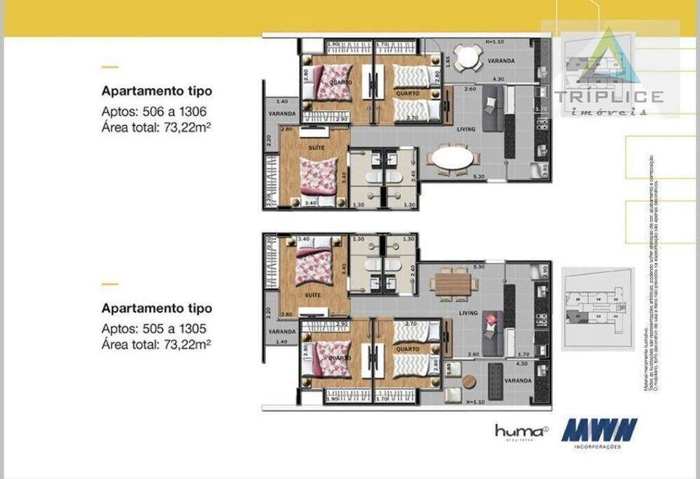 Apartamento, 3 quartos, 73 m² - Foto 5