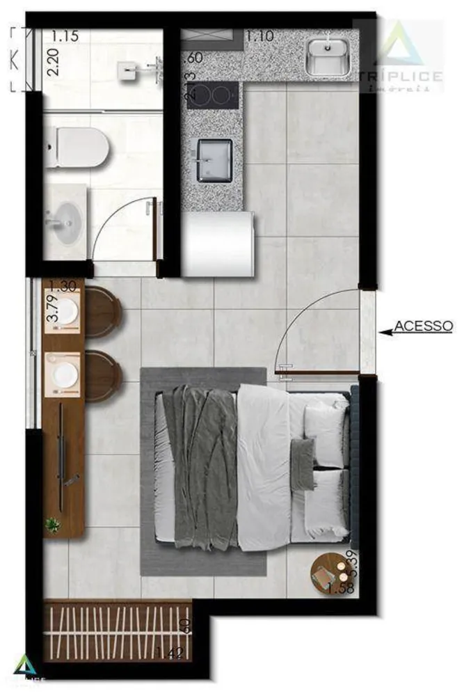 Kitnet-Studio, 33 m² - Foto 5