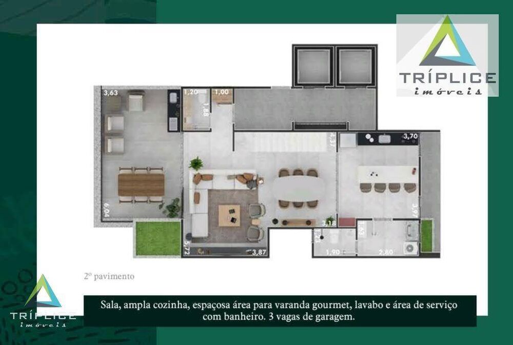 Apartamento, 3 quartos, 105 m² - Foto 1