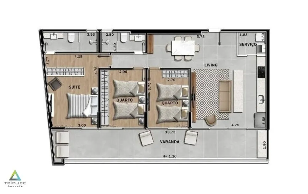 Apartamento, 2 quartos, 74 m² - Foto 16