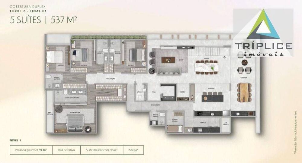 Apartamento, 4 quartos, 270 m² - Foto 8