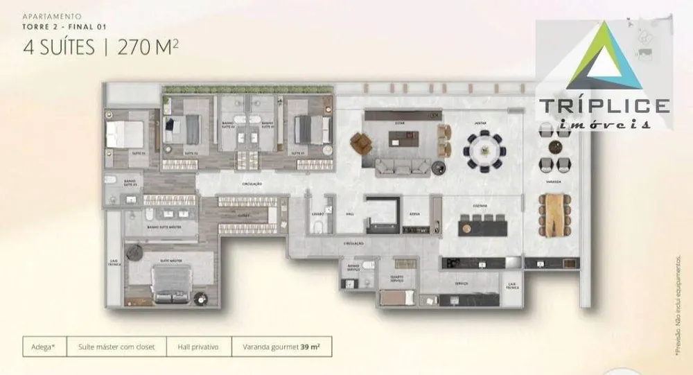 Apartamento, 4 quartos, 270 m² - Foto 17