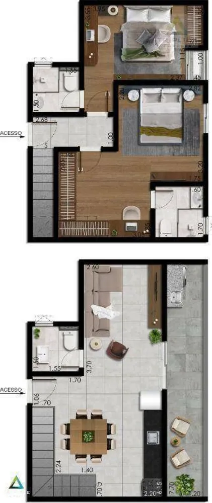 Cobertura, 2 quartos, 85 m² - Foto 1