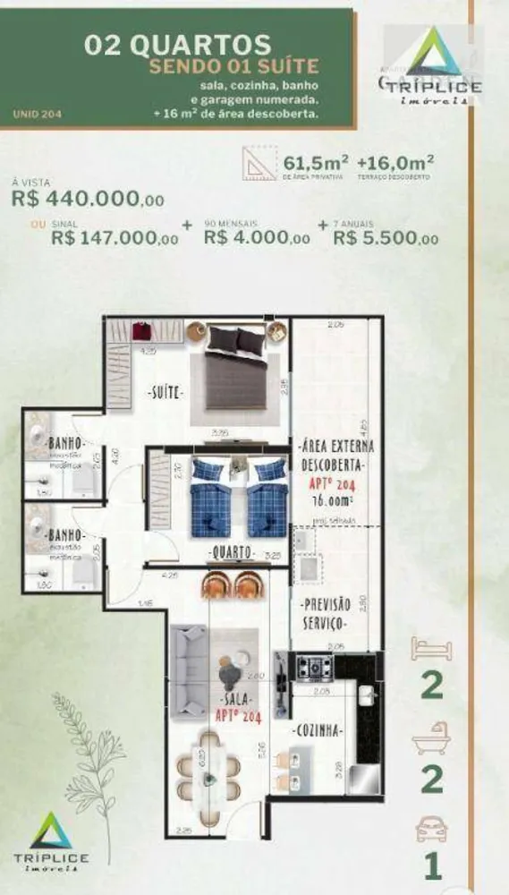 Apartamento, 2 quartos, 72 m² - Foto 7