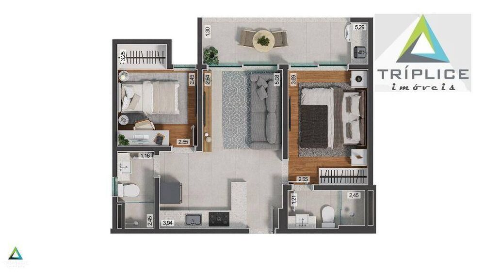 Cobertura, 3 quartos, 124 m² - Foto 1