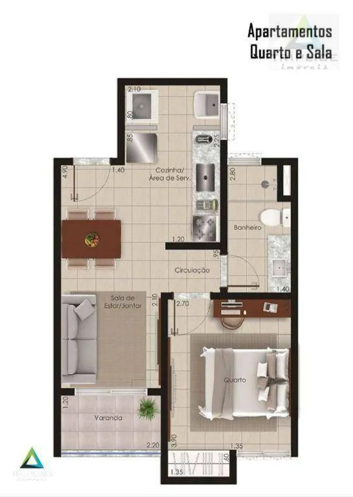 Apartamento, 1 quarto, 42 m² - Foto 4
