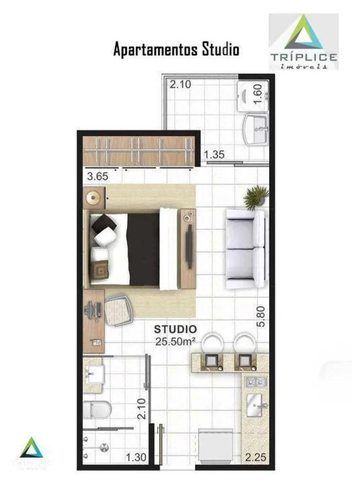 Apartamento, 1 quarto, 42 m² - Foto 12