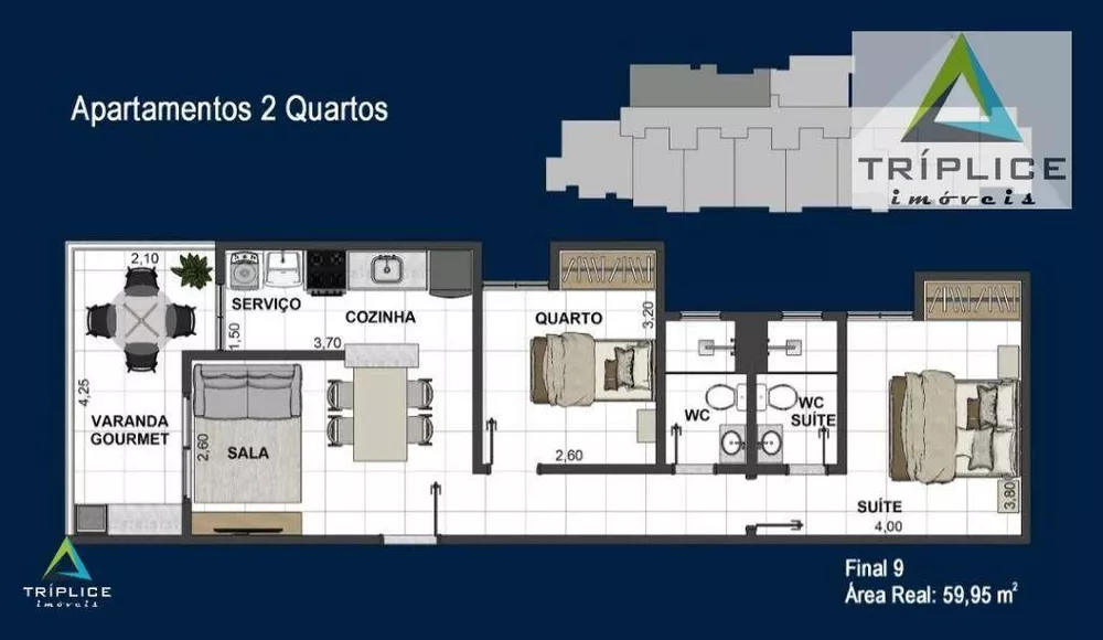 Apartamento, 2 quartos, 59 m² - Foto 6