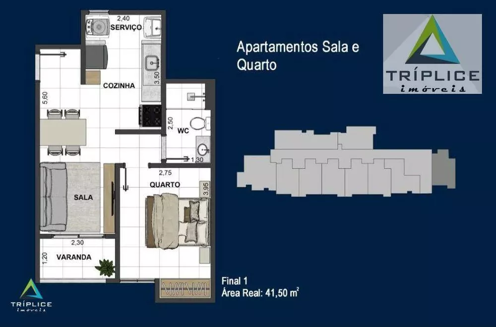 Apartamento, 2 quartos, 59 m² - Foto 2