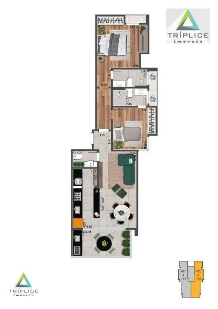Apartamento, 2 quartos, 80 m² - Foto 14