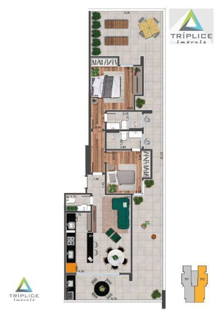 Apartamento à venda com 2 quartos, 80m² - Foto 2