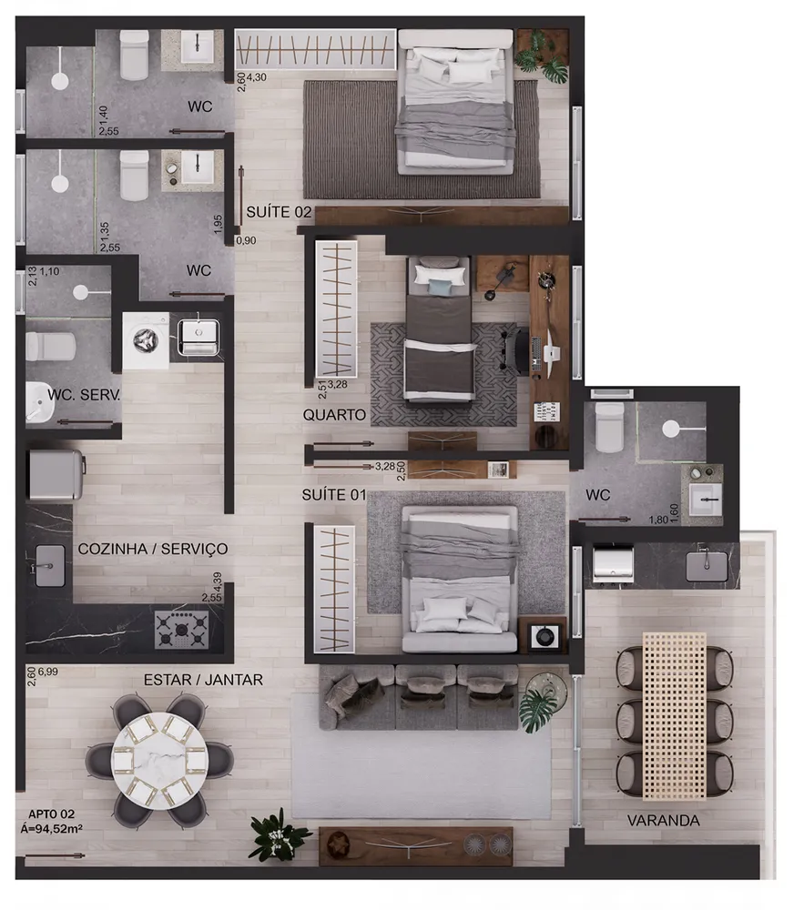 Apartamento, 3 quartos, 102 m² - Foto 14