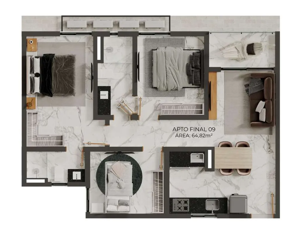 Apartamento, 2 quartos, 53 m² - Foto 10