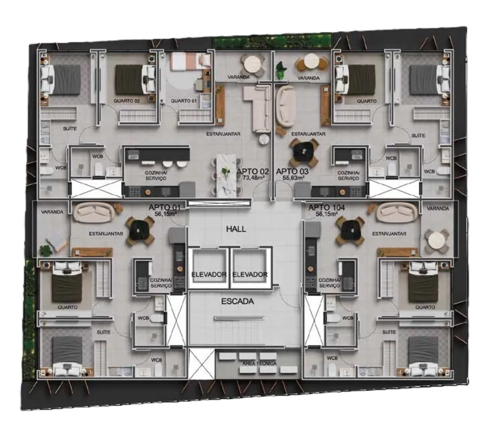 Apartamento, 2 quartos, 55 m² - Foto 4