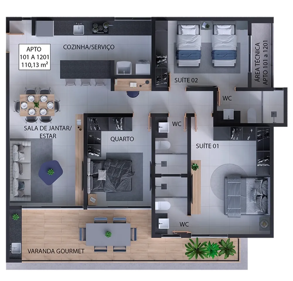 Apartamento, 4 quartos, 132 m² - Foto 11
