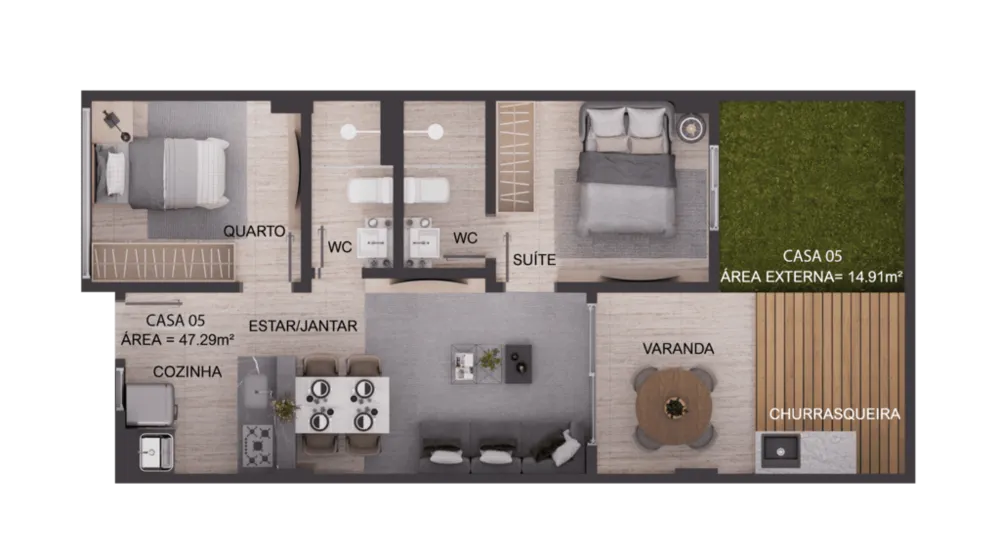 Casa, 2 quartos, 114 m² - Foto 6